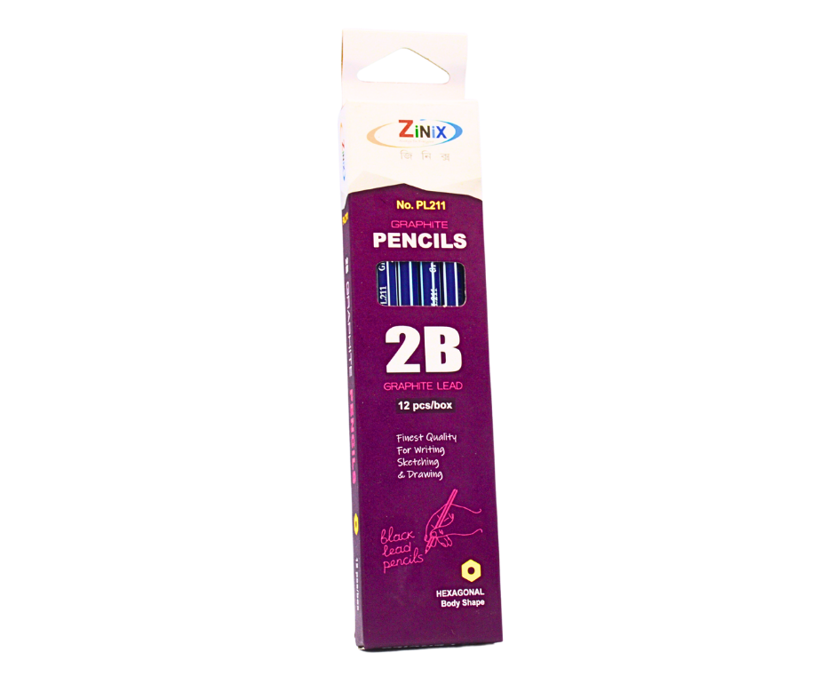 Zinix-2B-Graphite-Pencils-1.png Zinix 2B Graphite Pencils - Image 1