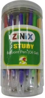 Zinix Study Ball Pen Black - jar (1 x 48 pcs) - Image 2
